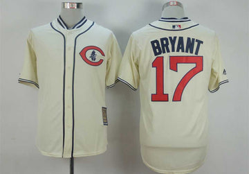 Kris Bryant Chicago Cubs cream jersey