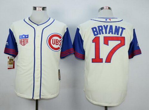 Kris Bryant Chicago Cubs cream Throwback jersey
