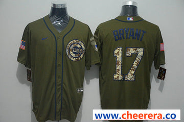 Kris Bryant Chicago Cubs olive jersey
