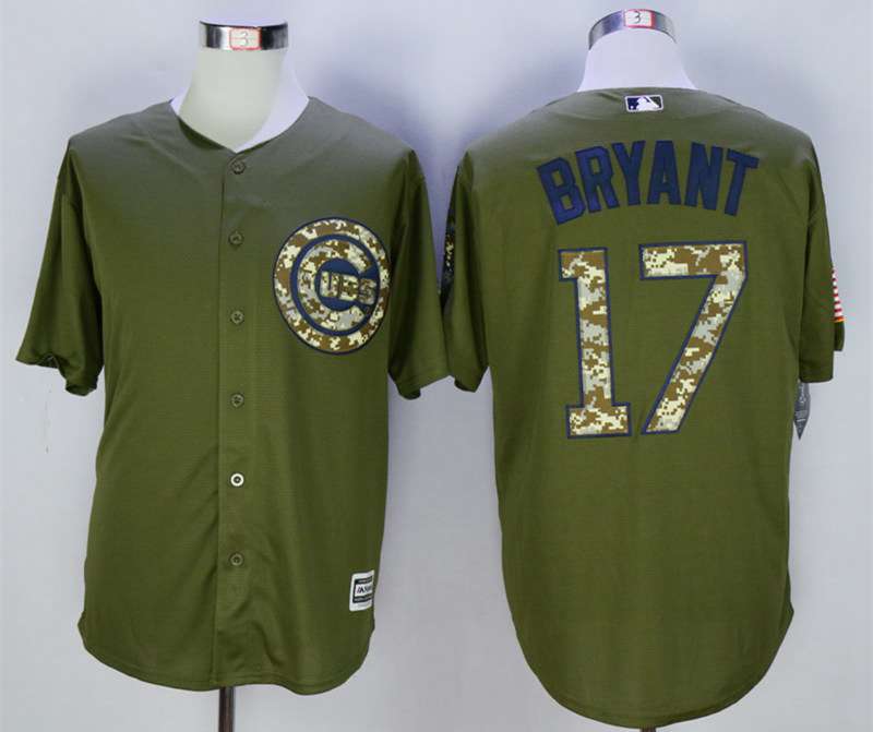 Kris Bryant Chicago Cubs olive jersey