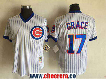Mark Grace Chicago Cubs white Throwback jersey