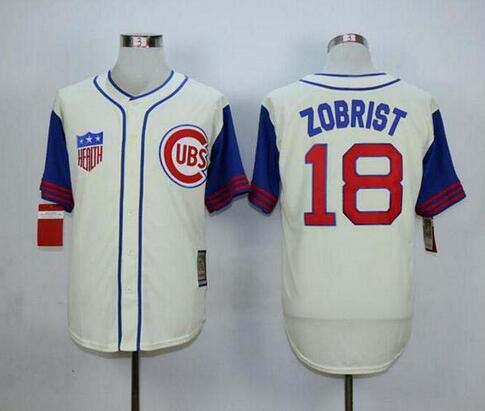 Ben Zobrist Chicago Cubs cream Throwback jersey