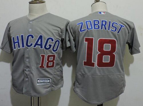 Ben Zobrist Chicago Cubs gray Road jersey