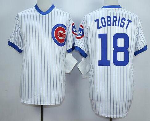 Ben Zobrist Chicago Cubs white Cooperstown jersey