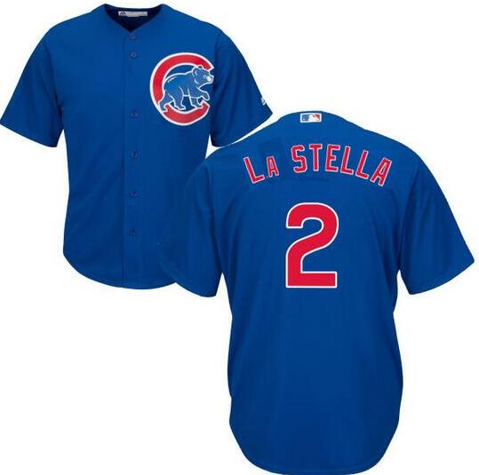 Tommy La Stella Chicago Cubs blue jersey
