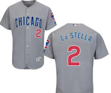 Tommy La Stella Chicago Cubs gray Road jersey
