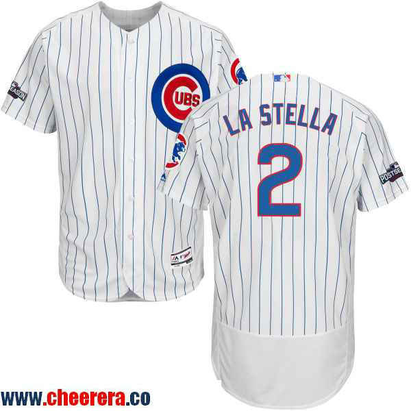 Tommy La Stella Chicago Cubs white Home jersey