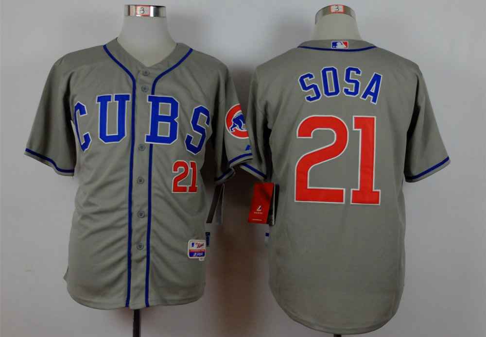 Sammy Sosa Chicago Cubs grey jersey