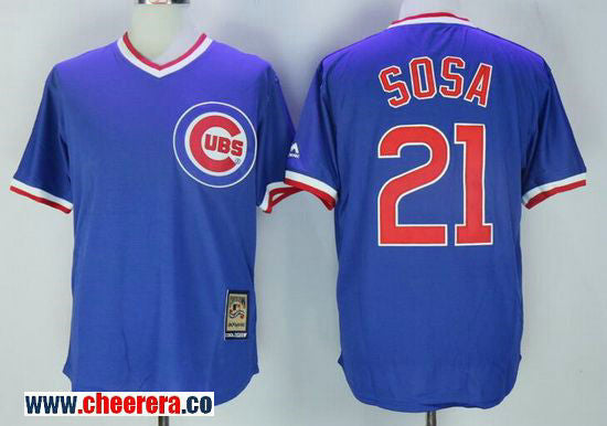 Sammy Sosa Chicago Cubs royal Cooperstown jersey