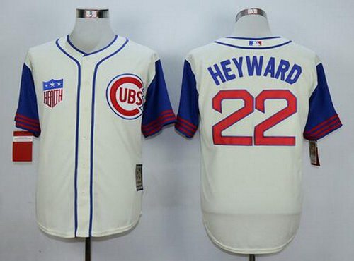 Jason Heyward Chicago Cubs cream Throwback jersey