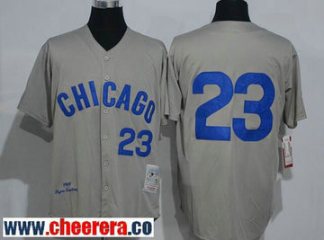 Ryne Sandberg Chicago Cubs gray Throwback jersey