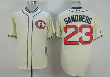 Ryne Sandberg Chicago Cubs cream jersey