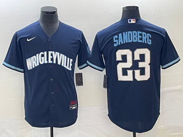 Ryne Sandberg Chicago Cubs navy City Connect jersey