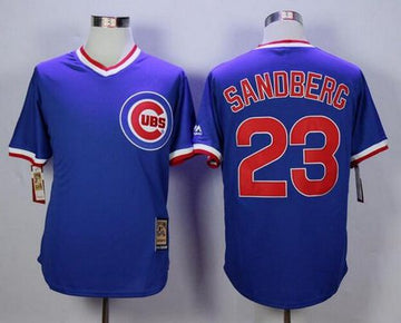 Ryne Sandberg Chicago Cubs blue Cooperstown jersey