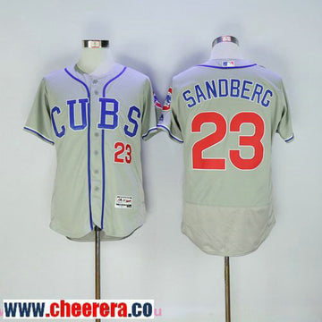 Ryne Sandberg Chicago Cubs gray jersey