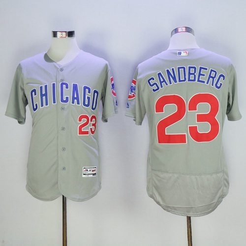 Ryne Sandberg Chicago Cubs gray Road jersey