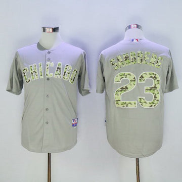 Ryne Sandberg Chicago Cubs gray Camo jersey