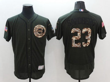 Ryne Sandberg Chicago Cubs green Salute To Service jersey