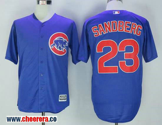 Ryne Sandberg Chicago Cubs royal jersey