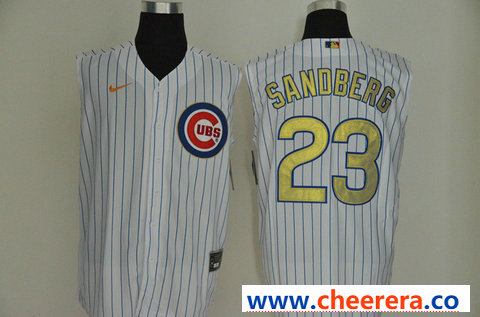 Ryne Sandberg Chicago Cubs white jersey