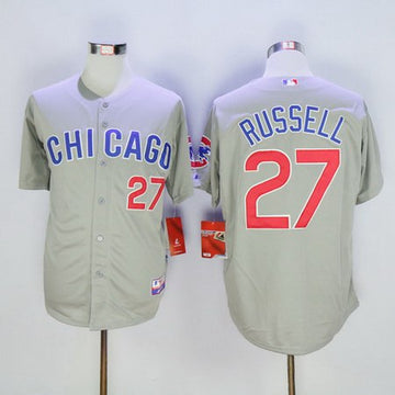 Addison Russell Chicago Cubs gray Road jersey