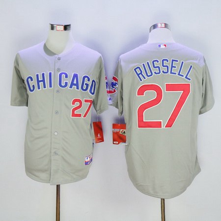 Addison Russell Chicago Cubs gray Road jersey
