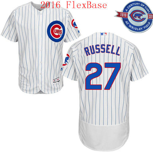 Addison Russell Chicago Cubs white jersey