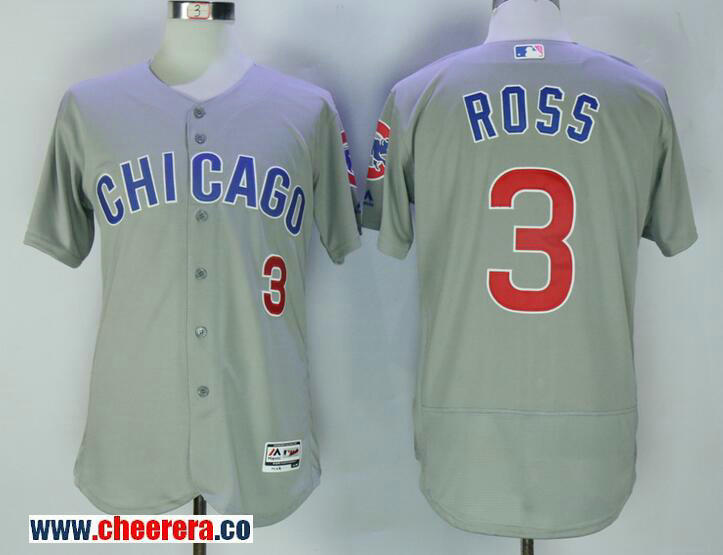 David Ross Chicago Cubs gray Road jersey