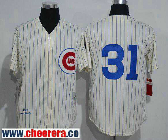 Greg Maddux Chicago Cubs cream Throwback jersey