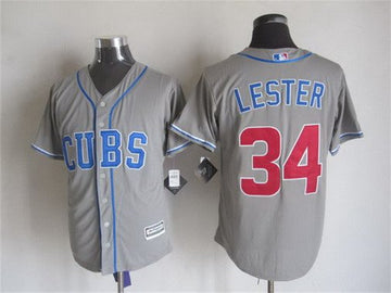 Jon Lester Chicago Cubs gray Alternate jersey