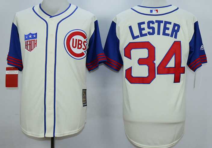 Jon Lester Chicago Cubs cream jersey