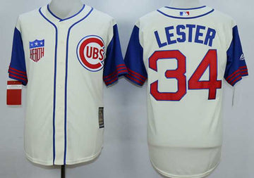 Jon Lester Chicago Cubs cream jersey