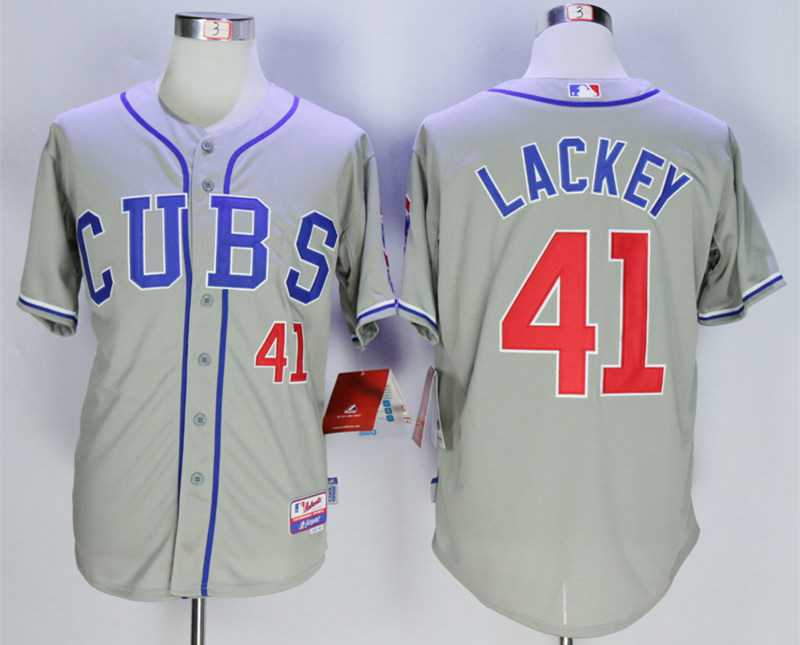 John Lackey Chicago Cubs grey jersey