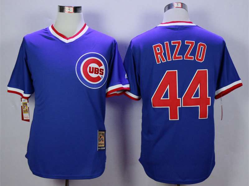 Anthony Rizzo Chicago Cubs blue Throwback jersey