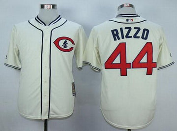 Anthony Rizzo Chicago Cubs cream Throwback jersey