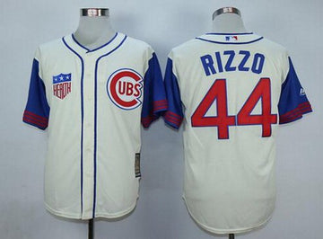 Anthony Rizzo Chicago Cubs cream Throwback jersey