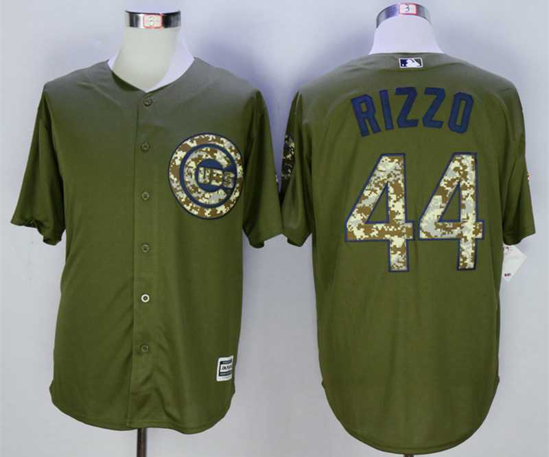 Anthony Rizzo Chicago Cubs olive jersey