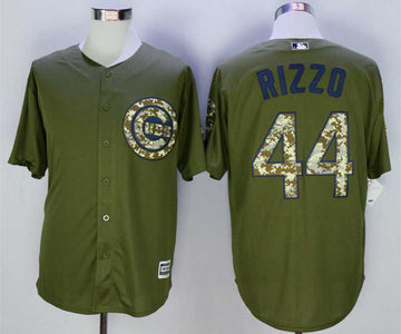 Anthony Rizzo Chicago Cubs olive jersey