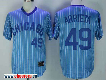 Jake Arrieta Chicago Cubs blue Cooperstown jersey