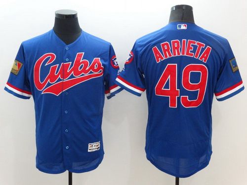 Jake Arrieta Chicago Cubs blue jersey