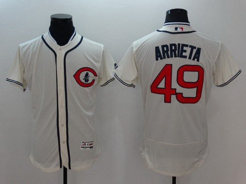 Jake Arrieta Chicago Cubs cream jersey