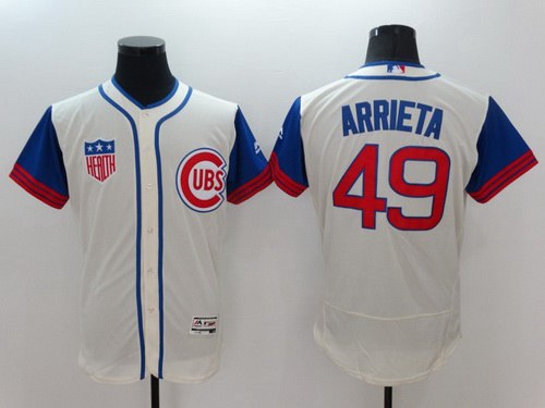 Jake Arrieta Chicago Cubs cream jersey