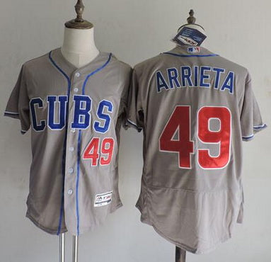 Jake Arrieta Chicago Cubs gray jersey