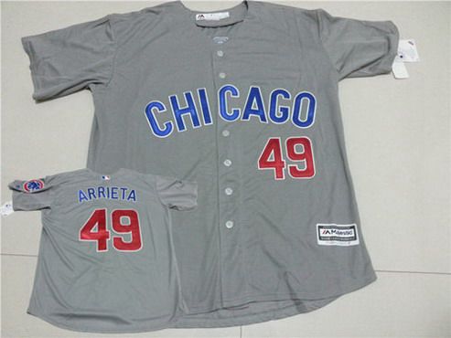 Jake Arrieta Chicago Cubs gray Road jersey