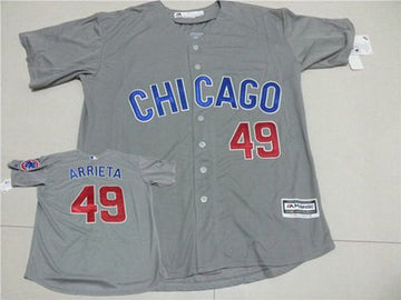 Jake Arrieta Chicago Cubs gray Road jersey