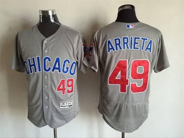 Jake Arrieta Chicago Cubs gray Road jersey
