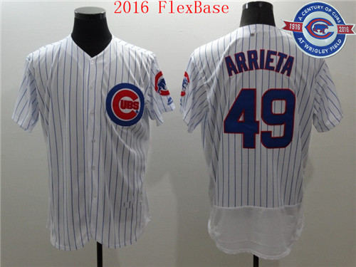 Jake Arrieta Majestic Chicago Cubs white jersey