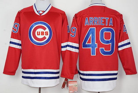 Jake Arrieta Chicago Cubs red jersey