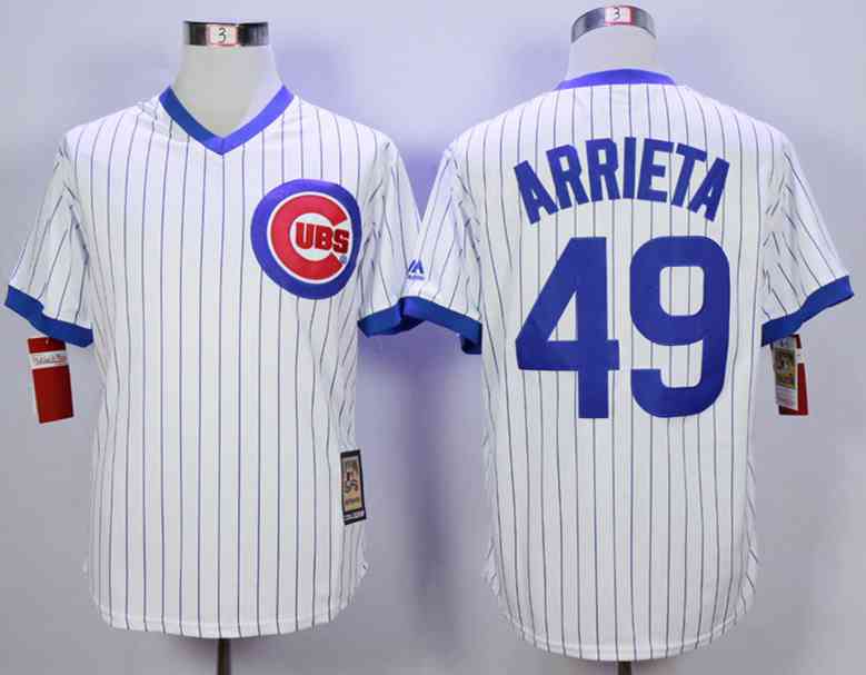 Jake Arrieta Chicago Cubs white Throwback jersey