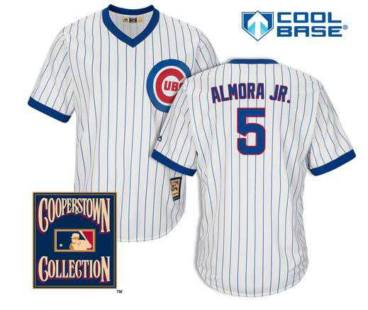 Albert Almora Jr Chicago Cubs white Cooperstown jersey